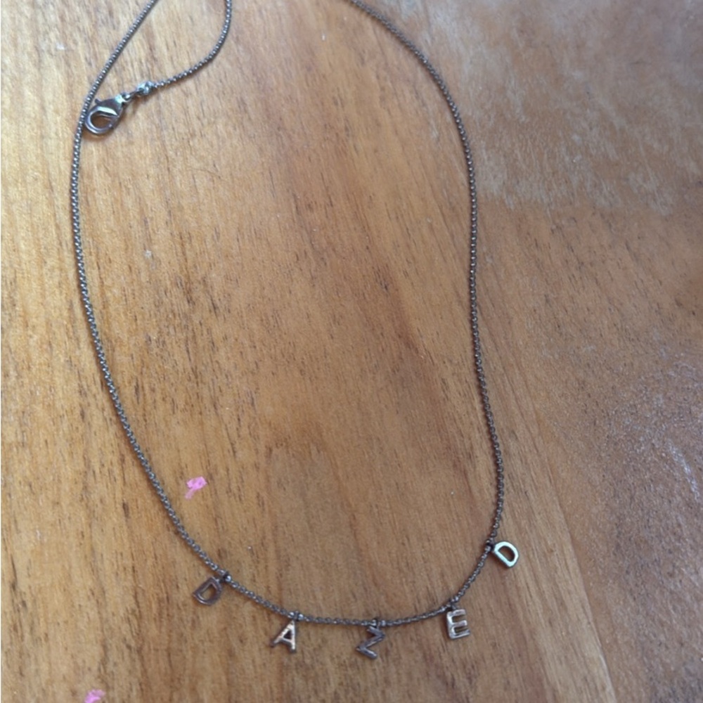 Dazed Letter Charm Necklace - Silver Alphabet Pendant